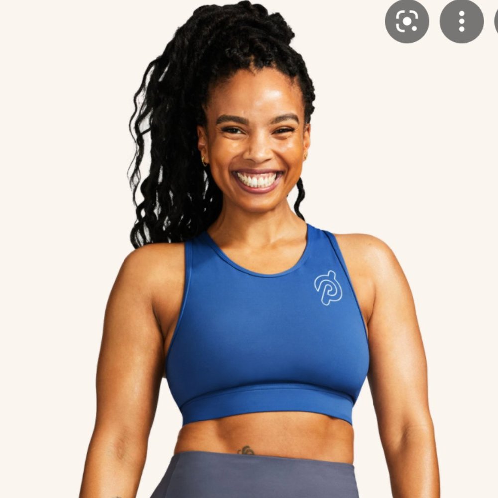 Peloton Pace‎ High Neck Bra - Blue